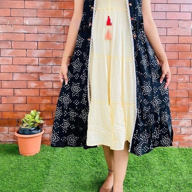 💫💫💫One piece dress with detachable jacket and emb work Fabric-Rayon slub  Size-38 to 46Price- #1150/- + ship 💫💫💫 F… | One piece dress, New kurti  designs, Dress
